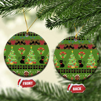 Love Black Cat Christmas Ceramic Ornament Xmas Holiday Patterns - Wonder Print Shop