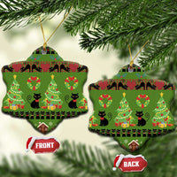 Love Black Cat Christmas Ceramic Ornament Xmas Holiday Patterns - Wonder Print Shop