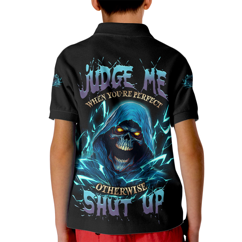 Judge Me When Mad Reaper Skull Kid Polo Shirt - Wonder Print Shop