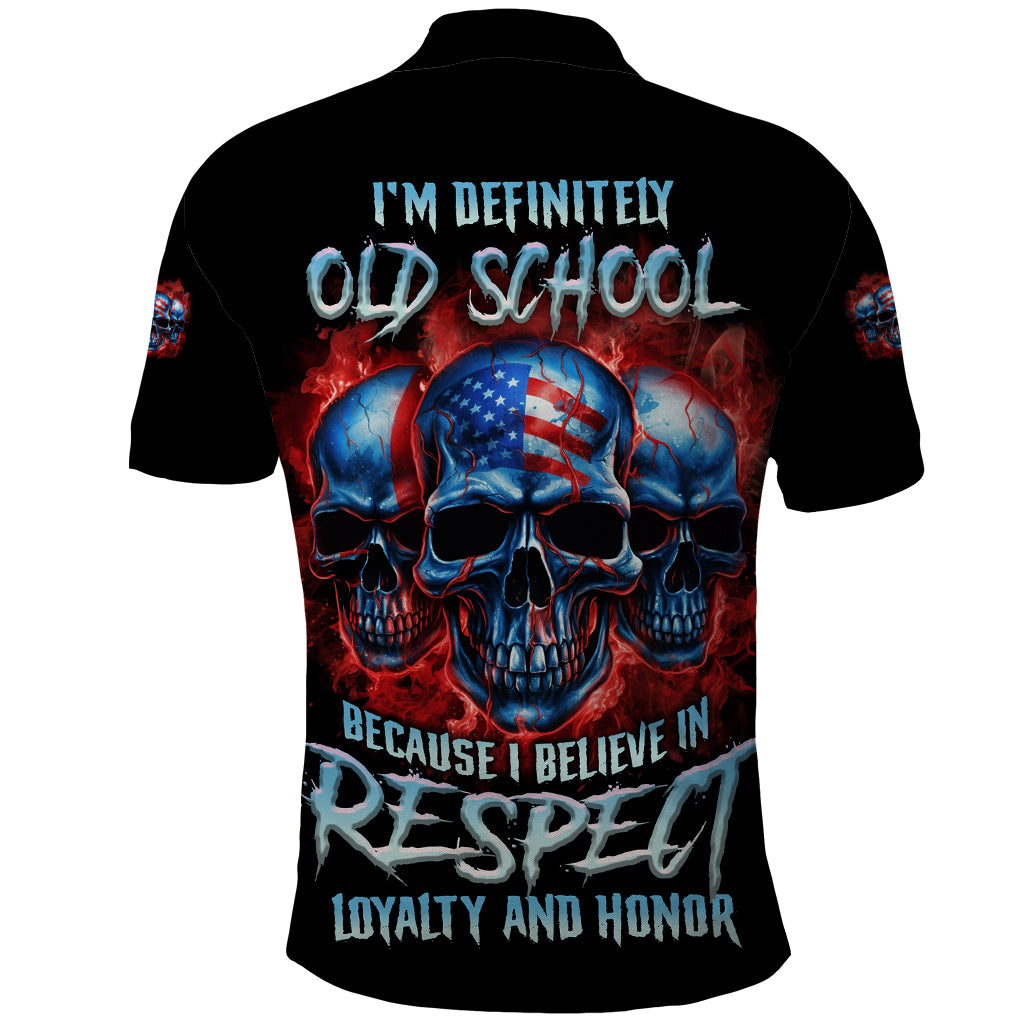 I Believe In Respect 3 Skulls Polo Shirt - Wonder Print Shop