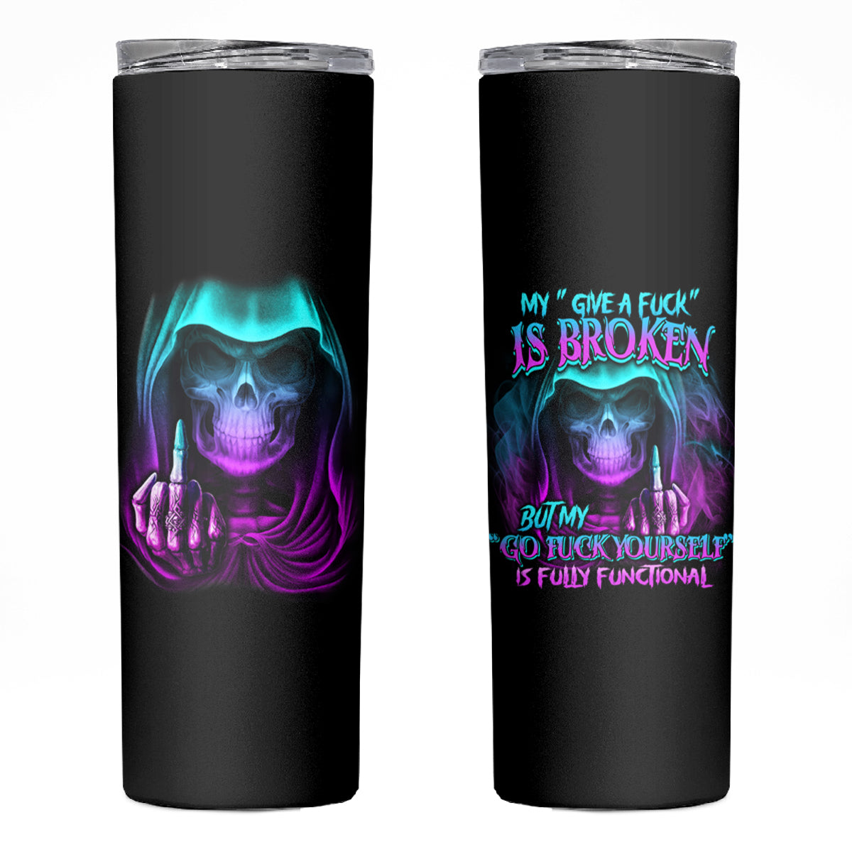 My Give A F Reaper Purple Skinny Tumbler