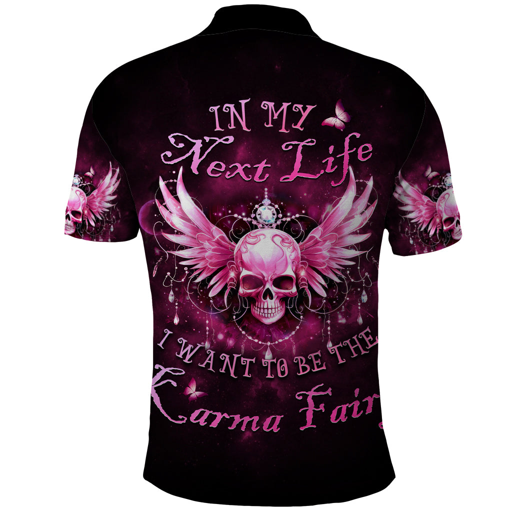 Karma Fairy Skull - In My Next Life Polo Shirt - Wonder Print Shop