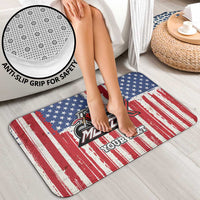 Personalized Motocross Rider Bathroom Set with American Flag and Thin Blue Line Pattern - Wonder Print Shop