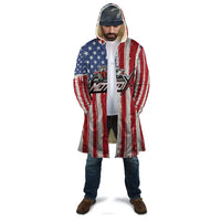 Personalized Motocross Rider Cloak with American Flag and Thin Blue Line Pattern - Wonder Print Shop