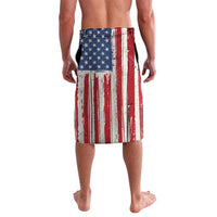Personalized Motocross Rider Lavalava with American Flag and Thin Blue Line Pattern - Wonder Print Shop