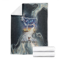 Hesat Celestial Cow Egyptian Blanket with Mythic Sky Motif in Cosmic Theme