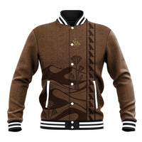 Imenet Sunlit Temple Columns Baseball Jacket with Ancient Egyptian Offering Scene
