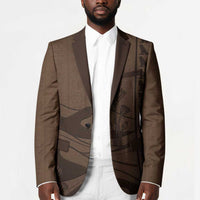 Imenet Sunlit Temple Columns Blazer with Ancient Egyptian Offering Scene