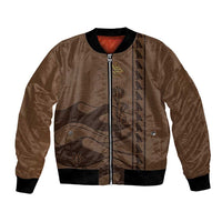 Imenet Sunlit Temple Columns Bomber Jacket with Ancient Egyptian Offering Scene