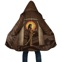 Imenet Sunlit Temple Columns Cloak with Ancient Egyptian Offering Scene