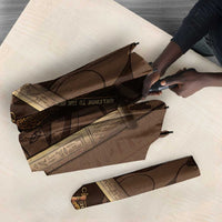 Imenet Sunlit Temple Columns Umbrella with Ancient Egyptian Offering Scene