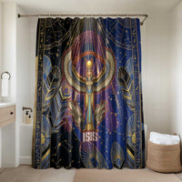 Isis Ankh Symbol Bathroom Set with Celestial Wings in Ancient Egyptian Cosmic