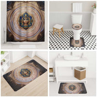 Isis Bathroom Set with Falcon Symbol and Sacred Geometry in Egyptian