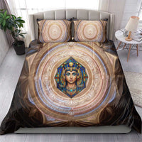 Isis Bedding Set with Falcon Symbol and Sacred Geometry in Egyptian
