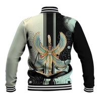 Ma’at Feather Egyptian Baseball Jacket with Scales Symbolizing Truth and Cosmic Balance