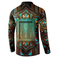 Ma’at Eye of Horus Button Sweatshirt Egyptian Feather Celebrating Truth