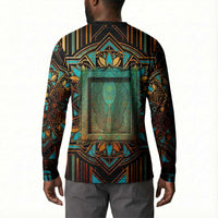 Ma’at Eye of Horus Button Sweatshirt Egyptian Feather Celebrating Truth