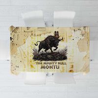 Montu Egyptian Tablecloth War God Mighty Bull Symbol Ancient Power Hieroglyphic