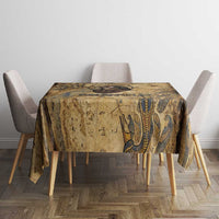 Montu Tablecloth Falcon Head War God Ancient Egyptian Map Feathers and Sun Disk