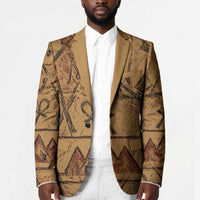 Min Ancient Egyptian Blazer Fertility Symbol Sandstone Ankh Pyramid Pattern