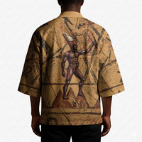 Min Ancient Egyptian Kimono Fertility Symbol Sandstone Ankh Pyramid Pattern