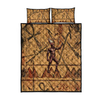 Min Ancient Egyptian Quilt Bed Set Fertility Symbol Sandstone Ankh Pyramid Pattern