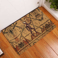 Min Ancient Egyptian Rubber Doormat Fertility Symbol Sandstone Ankh Pyramid Pattern