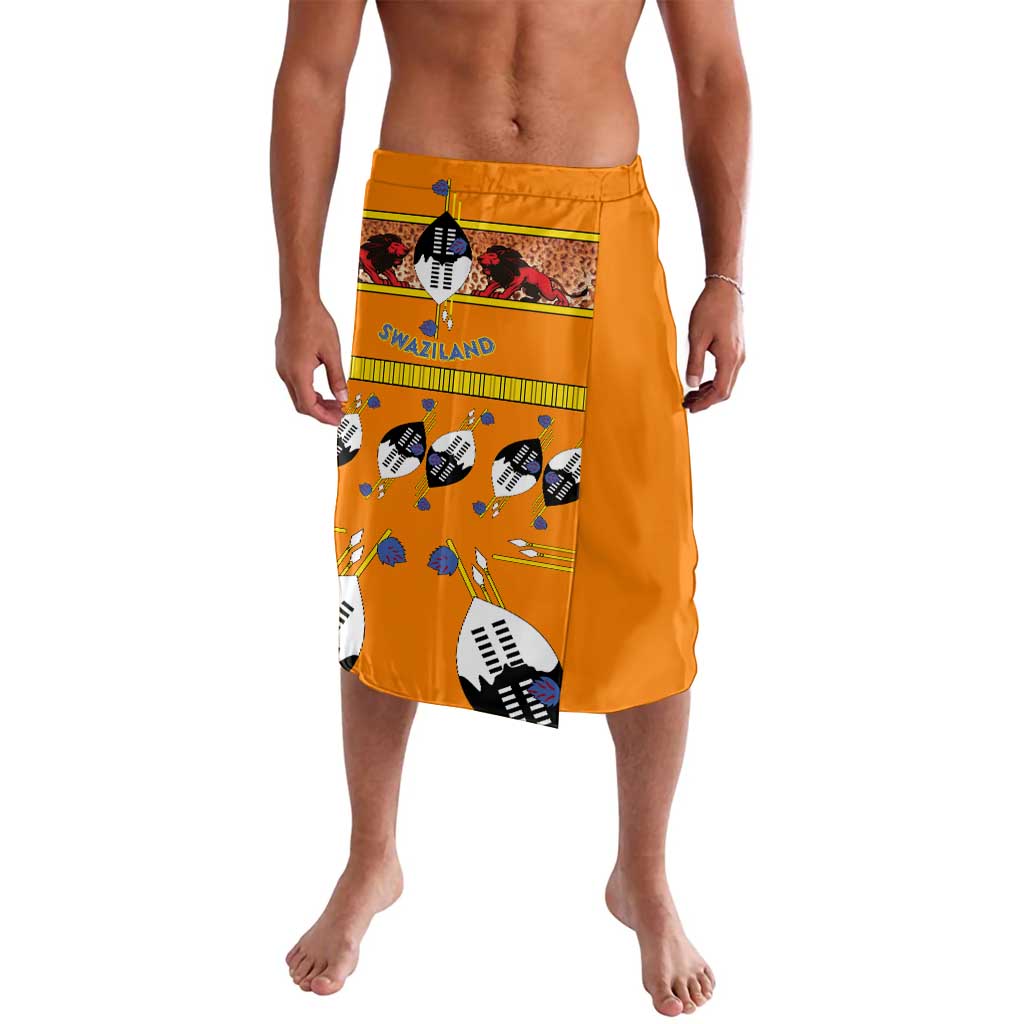 Swaziland Lavalava Lion Shield and Leopard Print Tribal Design