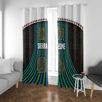 Sierra Leone Window Curtain with Tribal Animal Pattern Featuring Lion Elephant Giraffe and Monkey
