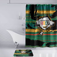 Rooting For Every HBCU Bathroom Set Pan African Kente Pattern - History And Knowledge Torch