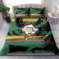 Rooting For Every HBCU Bedding Set Pan African Kente Pattern - History And Knowledge Torch