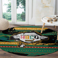 Rooting For Every HBCU Round Carpet Pan African Kente Pattern - History And Knowledge Torch