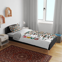 Historically Black Colleges Universities HBCU Bedding Set Pan African Colors Tribal Pattern Typography