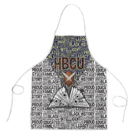 HBCU Black History Legacy Apron Word Cloud African Shield Knowledge Book