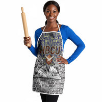 HBCU Black History Legacy Apron Word Cloud African Shield Knowledge Book