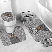 HBCU Black History Legacy Bathroom Set Word Cloud African Shield Knowledge Book