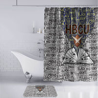 HBCU Black History Legacy Bathroom Set Word Cloud African Shield Knowledge Book