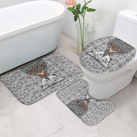 HBCU Black History Legacy Bathroom Set Word Cloud African Shield Knowledge Book