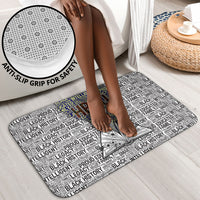 HBCU Black History Legacy Bathroom Set Word Cloud African Shield Knowledge Book