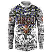 HBCU Black History Legacy Button Sweatshirt Word Cloud African Shield Knowledge Book