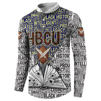HBCU Black History Legacy Button Sweatshirt Word Cloud African Shield Knowledge Book