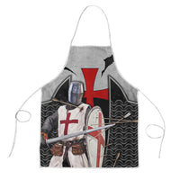 Knights Templar Warrior Red Cross Apron Crusader Knight In Chainmail Armor With Shield And Sword Art