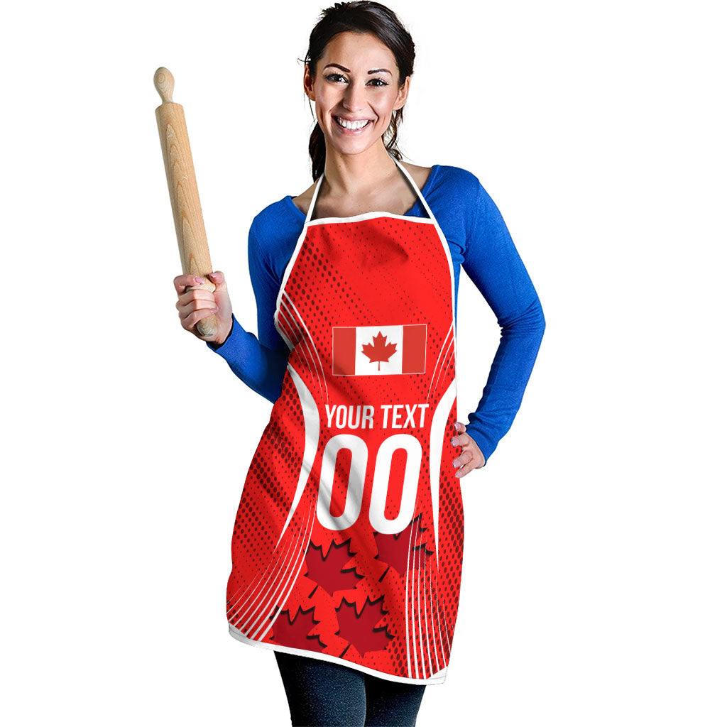 Personalized Canada Soccer Moose Goal Apron Red Maple Leaf Football Mascot