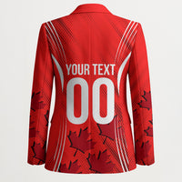 Personalized Canada Soccer Moose Goal Blazer Red Maple Leaf Football Mascot