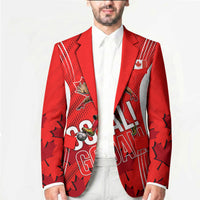Personalized Canada Soccer Moose Goal Blazer Red Maple Leaf Football Mascot