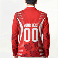 Personalized Canada Soccer Moose Goal Blazer Red Maple Leaf Football Mascot