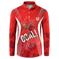 Personalized Canada Soccer Moose Goal Button Sweatshirt Red Maple Leaf Football Mascot