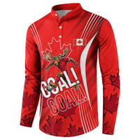 Personalized Canada Soccer Moose Goal Button Sweatshirt Red Maple Leaf Football Mascot