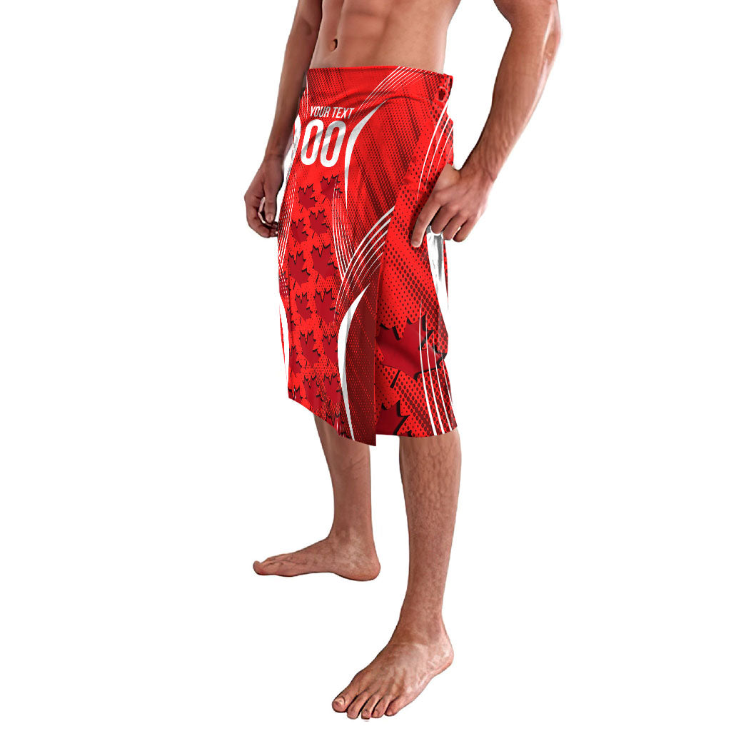 Personalized Canada Soccer Moose Goal Lavalava Red Maple Leaf Football Mascot