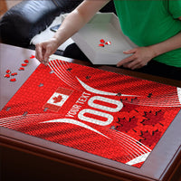 Personalized Canada Soccer Moose Goal Puzzle Red Maple Leaf Football Mascot
